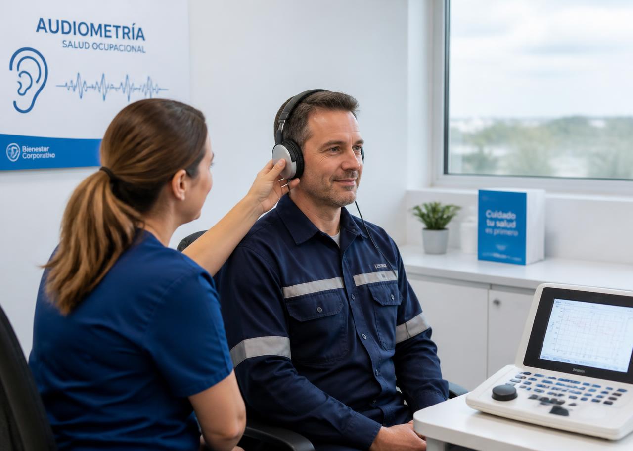 Exame de audiometria ocupacional em clínica credenciada